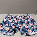 G Gradual Women's 5" High Waisted Swim Board Shorts Quick Dry UPF 50+ Swimming Beach Shorts for Women with Liner Pockets(Navy Flower, 3XL)
