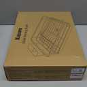 Kitsure Dish Drying Rack for Kitchen Counter, Stainless Steel Sink Organization and Storage Essentials with Cutlery Holder, Home and Appartment Decor, 12''W x 15.5''L, Black