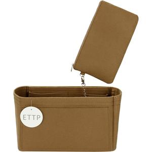 Purse Organizer Insert For Handbags, Tote Bag Organizer Insert, Handbag Organizer For Tote & Handbags, Compatible with Neverful Speedy and More (Medium, Lighting Coffee)