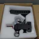 TYT Adjustable Truck Trailer Hitch for 2 inch Receiver, 6" Drop/Rise Tow Hitch with Dual Balls (2" & 2-5/16"),Includes Two Pin Locks & Hitch Tightener