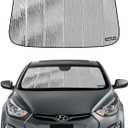 Pigenius Windshield Sunshade for Hyundai Elantra 2011-2016 Elantra Coupe 2013-2014, Reversible Silver/Black