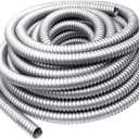 50 ft 3/4 Inch Reduced Wall Flexible Metal Conduit,Low Voltage, Galvanized Steel Outdoor Electrical Conduit for Greenfield Wiring, Cable Management