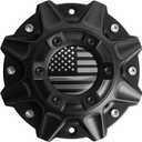 KitsPro Wheel Center Caps for Pro Comp Series 48 and Ballistic 845 Morax Rim Replacement Hub Caps, Pack of 1 (Matte Black with American Flag)