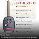 MechanMagic Key Fob Remote Replacement Fits Honda CRV 2007 2008 2009 2010 2011 2012 2013/CRZ 2007-2014 2015/Fit/Insight/Accord Coupe/Crosstour MLBHLIK-1T Keyless Entry Remote Control 35111-SWA-306
