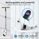 TUYU Electric Spin Scrubber, Full-Body IPX7 Waterproof Bathroom Scrubber with Power LCD Display, 8 Replacement Head, Adjustable Extension Handle, Cordless Shower Cleaner Brush for Bathtub Cleaning