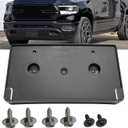 Front Bumper License Tag Plate Frame Bracket Holder Compatible with 2019 2020 2021 2022 2023 2024 Dodge Ram 1500 Replace CH1068151 68274215AE