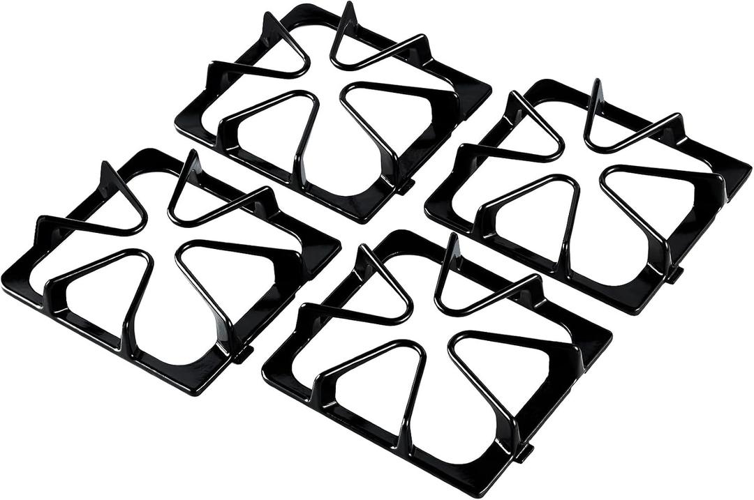 Upgraded W10447925 Stove Grates Replacement for Whirlpool Stove Parts Gas Burner Grate 8.8 x 8.3 Inches Maytag Amana Inglis Kirkland Kenmore Range Cooktop Grate Gas Stove Top Burner Rack Sets 4 Pcs