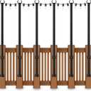 6 Pack 5 Ft String Light Poles, String Light Poles for Outside with Fixing Clips,Metal Poles for Outdoor String Lights, Hanging Light Poles for Deck Fence Garden Backyard Wall Bistro