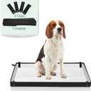 Large Portable Dog Pee Pads Holder for Travel, Puppy Pad Holder Foldable Liner Base 33''x23'' Training Pad Holder with Fixing Clips, Dog Litter Box Waterproof, Easy Clean,Indoor Potty