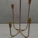 5-Candle Cast Iron Metal Candelabra Candlestick Holders 15 inch Tall Candle Holder Wedding Event Candelabra Candle Stand Brass Gold