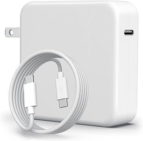 Mac Book Pro Charger 100W USB C Charger, Foldable Fast Charger for MacBook Pro/Air 16 15 14 13 Inch, New iPad-Pro, Samsung Galaxy and All Type-C Device, 6.6ft C to C Cable Included