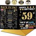 Joycard 59th Birthday Card with Envelope, 59th Birthday Decorations for Women Men, 59th Birthday Gifts, Perfect for Mother Dad, Happy Birthday Cards for 59 Year Old Wife Husband, Back in 1967