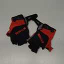 Power Gloves 3.0 - Durable Half Finger Weightlifting Gloves with Adjustable Wrist Closure, Breathable Leather Palm, Men's, Red, Size XL