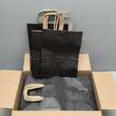 BagDream Recyclable Kraft Paper Gift Bag, 8x4.25x10.5 Inches, 100Pcs, Black, with Handles, Bulk, FSC Compliant, Multipurpose