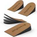 Adjustable Heel Lifts for Heel Pain Relief - Promifun 2-Pair Shoe Inserts for Achilles Tendonitis, Plantar Fasciitis, Heel Spur, Height Increase Inserts, Brown, Women's 9-11.5, Men's 7-9.5 (M) (M(Pack of 4))