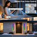 2 Pack Outdoor RGB Long Wall Lights,47inch Wall Lights RGB/Warm/White Dimmable Modern Led Wall Lighting, Ip65 Waterproof Wall Sconce with Remote APP Control for Outdoor/Indoor Party Gathering, 47.1inch WIfi