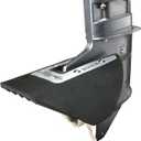 FO2003 Whale Tail Hydrofoil Stabilizer for Outboard Motors and Stern Drives 40 to 300 HP Universal Engines Silver