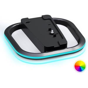 HONCAM Vertical Stand for PS5/PS5 Slim/Playstation 5 Pro Consoles, Playstation 5 Vertical Holder with 7 RGB Lights and a Screw, Black