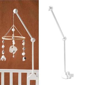 Hanging Wooden Baby Crib Mobile Arm, Baby Mobile Holder Arm, Mobile Arm for Crib, Strong Slip Attachment Wooden Nursery Accessories Bed Decor Bell (White)