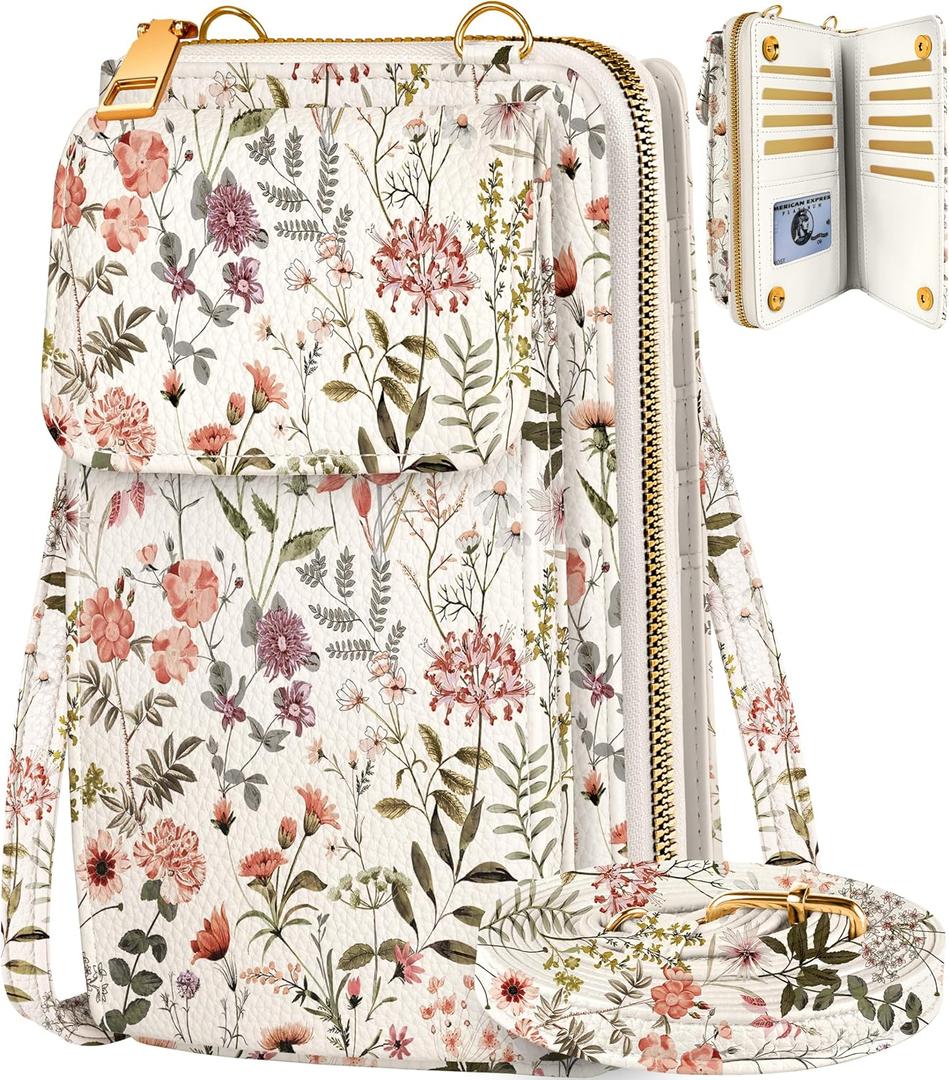 Miss Adola Cute Small Crossbody Purse Cell Phone Bags for Women - Leather Cellphone Wallet Purse with Shoulder Strap