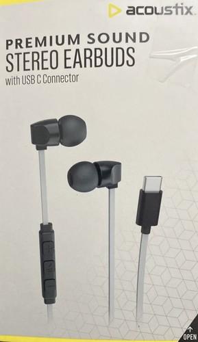 Acoustix Premium Sound Stereo Earbuds With Lightning USB C Connector