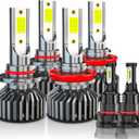 Lights for Dodge Durango Bulbs Fog Lights 2011 2012 2013, Plug and Play, Powersports Light For Off road Use, Pack of 6