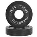 Fitvids 2 Inch Olympic Weight Plates, 4x 2.5 LB Plates for Home Gym Strength Training, Deep Grip Edge