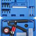 Hand Vacuum Pump Pressure Tester Brake Bleeder Kit | One Man Brake Clutch Fluid Bleeder Tool Kit Compatible with Automotive Tuner Tools Adapters