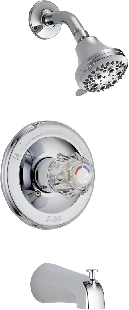 DELTA FAUCET T13422 Classic Tub & Shower, 10.00 x 7.00 x 10.00 inches, Chrome