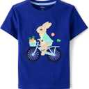 Gymboree Boys and Toddler All Holidays Short Sleeve Embroidered Tops (4T, Bicycle Bunny)