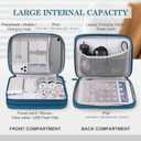 FYY Electronic Organizer, Extra Large Travel Cable Organizer Bag Pouch Portable Waterproof Double Layers All-in-One Storage Bag for iPad, Cable, Power Bank, Laptop Charger for Office/Home, Dark Green