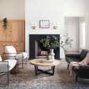Loloi Chris Loves Julia Jules Collection JUL-06 Denim/Spice 3'-6'' x 5'-6'', .13" Pile Height, Accent Rug
