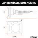 CURT 57672 Dual-Output 4-Way Flat Vehicle-Side to 7-Way RV Blade Trailer Wiring Adapter