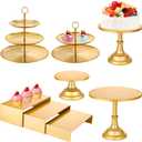 EUSOAR Gold Cupcake Display Stand, 8pcs Dessert Table Display Set Cupcake Display Stand, Cup Cake Tower Stand Fruit Candy Cookies Display Cupcake Holder For Wedding Birthday Tea Party