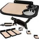 INICIO Cat Shelves  Dog Proof Feeding Station with Wall Mounted Shelves, 3 Steps for wall with Floating Shelf for Cats Up to 15lbs, Includes Cat Food Bowls for Convenient Feeding  Black