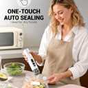 Compact Vacuum Sealer for Food, Cordless Handheld Vacuum Sealer Machine with 30 Reusable Bags, 1800mAh Rechargeable Portable Food Saver for Sous Vide, Meal Prep, Meat & Vegetables