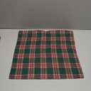 AQOTHES Pack of 2 Christmas Plaid Decorative Throw Pillow Covers Scottish Tartan Cushion Case for Farmhouse Home Holiday Decor Red and Green, 18 x 18 Inches