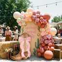 Geetery 4ft My First Rodeo Birthday Decoration Western Cowgirl Boots Backdrop My 1st Rodeo Balloon Arch with Pink Bows Cowgirl 1st Birthday Party Supplies for Baby Shower Bachelorette Wedding Supplies, 47.24 x 36.5 inches