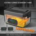 Cordless Electric Lunch Box with 24000mAh Battery, Self Heating Lunch Box with Timer & Delay Start, 1.6L Portable Food Warmer for Work, Truck Drivers & Outdoor Use