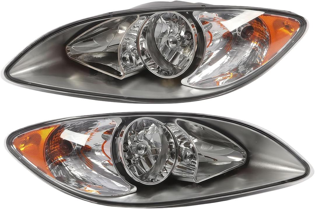 Pair Headlight Assembly Compatible with ProStar 2008-2016 | Headlamps Left+Right Pair Replace 3596015C93 3596016C93 Driver Passenger Side