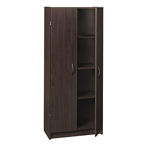 ClosetMaid Pantry Cabinet Cupboard with 2 Doors, Adjustable Shelves, Standing, Storage for Kitchen, Espresso