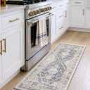 DEXI Kitchen Floor Mats Cushioned Anti Fatigue Runner Rug 24x59 White