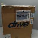 Drive Medical 2-in-1 Raised Toilet Seat with Removable Padded Arms - Elevated Bathroom Safety Support - Secure Locking Attachment - Easy Height Assistance - Durable Construction, Standard Toilets