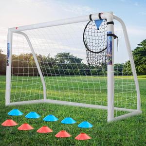 Soccer Goal for Backyard 106.5, 86 and 64 FT Soccer Goals Weatherproof and Portable HPVC Soccer Goal with Soccer Target Net and Carry Bag for Kids and Adults Outdoor's Practice Training