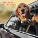 Pawaboo Dog Seatbelt for Car, Reflective Rope Dog Dog Car Seat Belt Bungee, Pet Tether Safety Restraint with Heavy Duty Buckle, Dogs Cars Harness Leash with 360 Lockable Buckle, Black