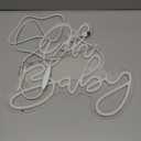 Oh Baby Neon Sign, Baby Shower LED Neon Light for Party Wall Decor Light Up Sign for Gender Reveal Birthday Party Decorations Warm White Dimmable USB Powered(14.2"*12.9")