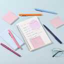 2 x Mr. Pen- Sticky Notes Set Gift Box, Felt Tip Pens, Dotted Round, Lined & to Do List Self-Stick Sticky Pads for Bible Study, Office, School, Planning, Journaling & Organization