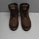 Work Boots for Men Waterproof Soft Toe Non Slip Comfortable Leather Workboots (12, Dark Brown)