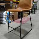 Flash Furniture Light Brown 24.0-in H Counter height Metal Bar Stool 