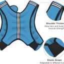 Weighted Vest, 6lb/8lb/12lb/16lb/20lb/25lb/30lb Weight Vest with Reflective Stripe, Weighted Vest for Men Women Workout Equipment for Strength Training, Running, Jogging, Fitness, Weight Loss (Blue with Bag, No Mesh Pocket)